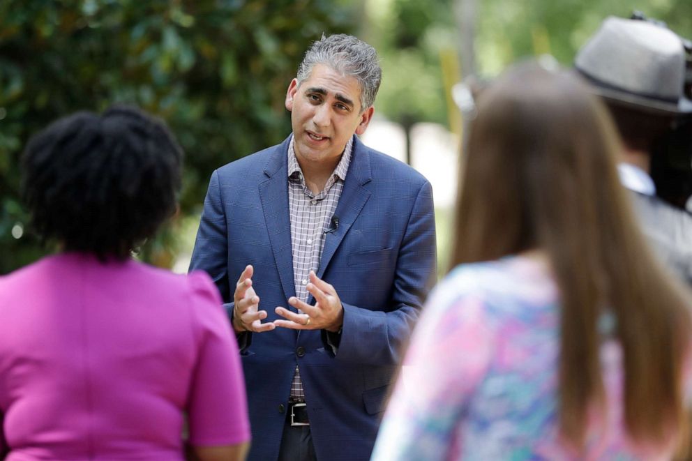 PHOTO: Dr. Manny Sethi answers questions during an interview, Aug. 6, 2020, in Nashville, Tenn.