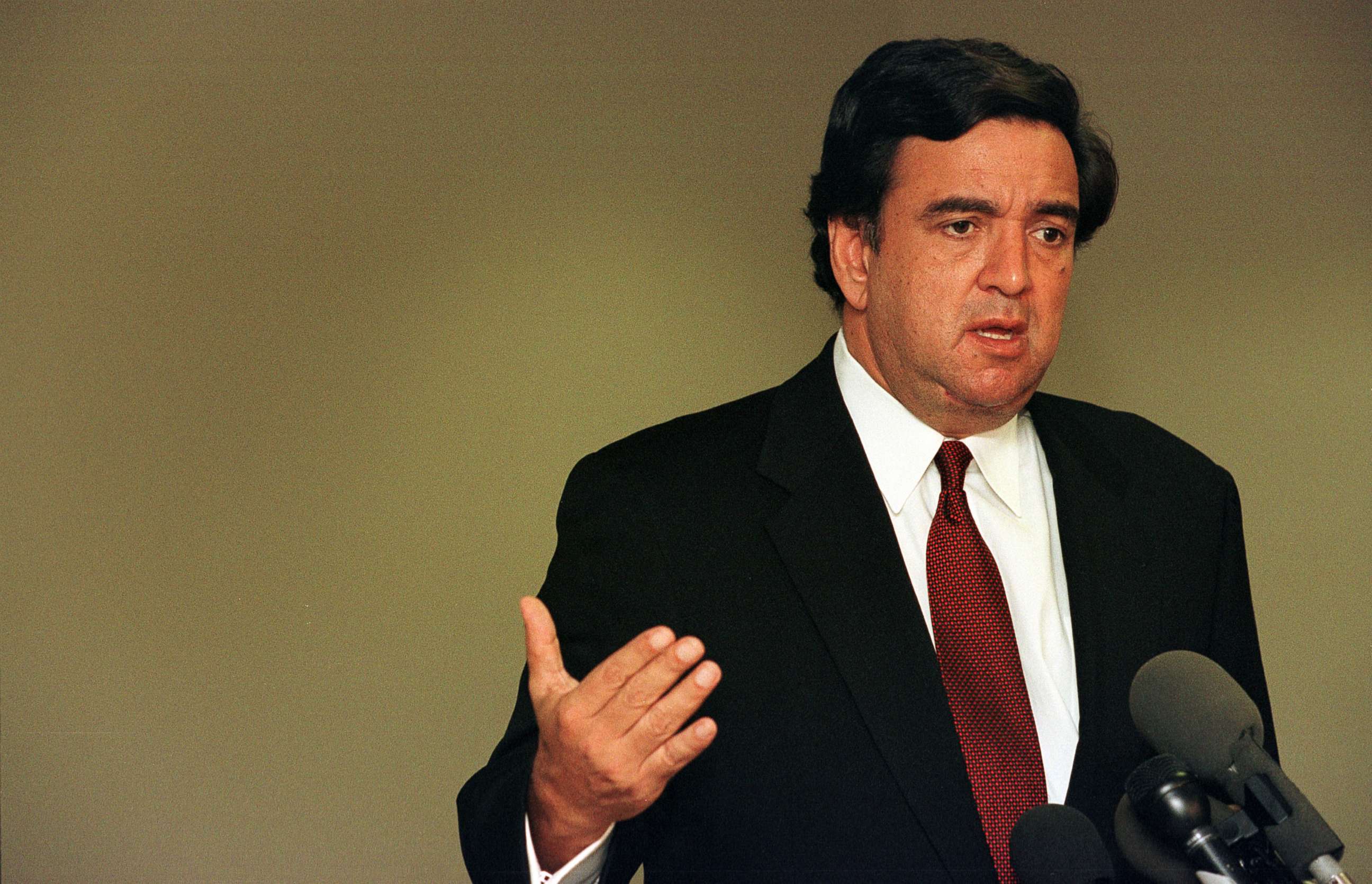 Energy Secretary Bill Richardson comments the rise in the gasoline prices prior to a hearing on the security failures, June 21, 2000 on Capitol Hill in Washington. 