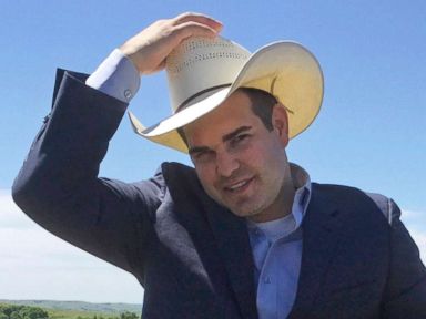 PHOTO: In this May 31, 2017 file photo, South Dakota state Senate Democratic leader Billie Sutton talks about his bid for governor at his familys ranch near Burke, S.D.