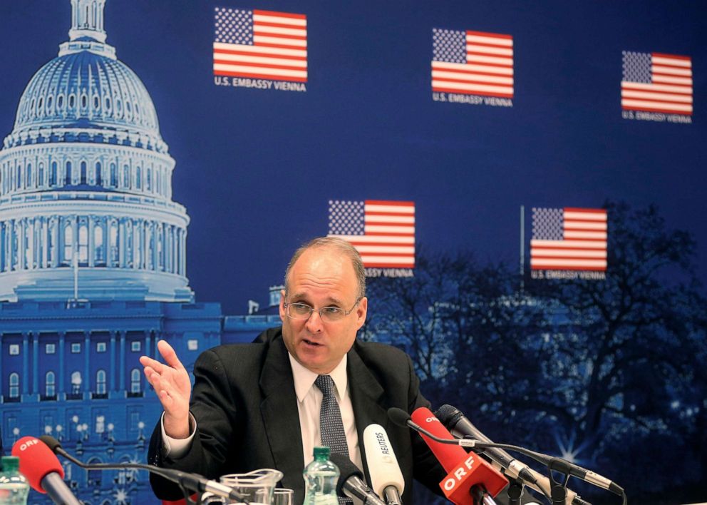 PHOTO: Marshal Billingslea, President Trump's special envoy for arms control takes questions during a news conference in Vienna, June 23, 2020.