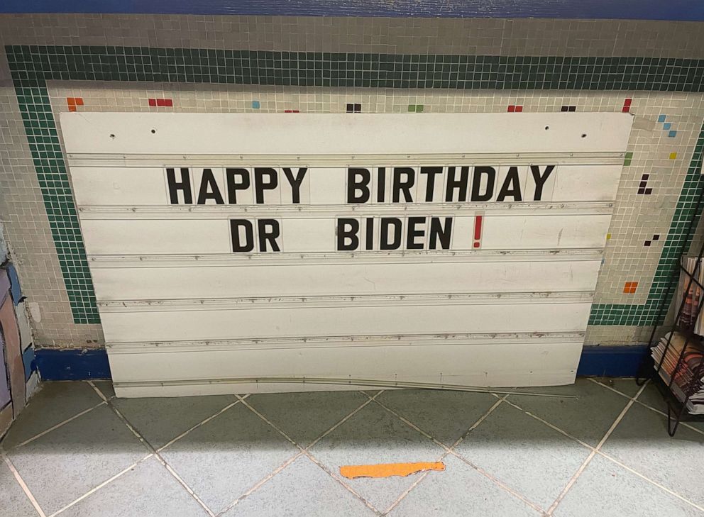 PHOTO: Local businesses in Rehoboth Beach, Del., welcomed the Bidens back for Jill Biden’s 70th  birthday on June 3, 2021.