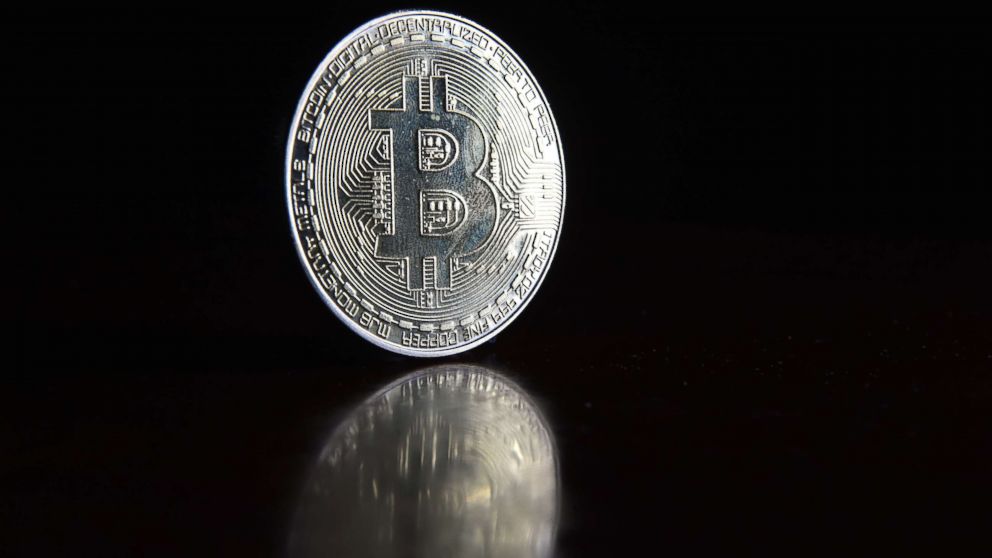A genric photo of a crypto currency called a bitcoin, Dec. 10, 2017, in Moscow.
