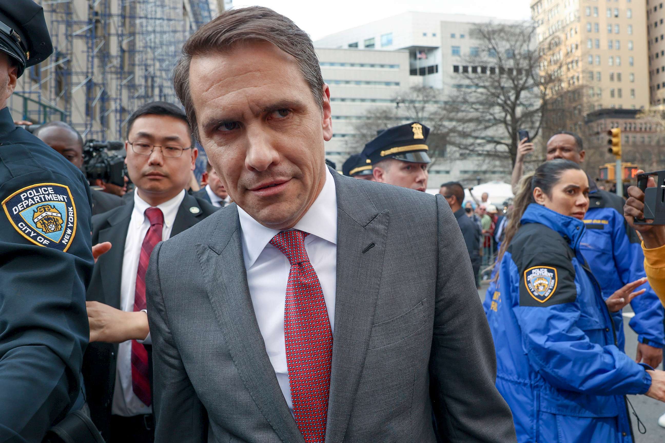 PHOTO: Todd Blanche, defense attorney for former President Donald Trump, leaves Manhattan criminal court, April 4, 2023, in New York.