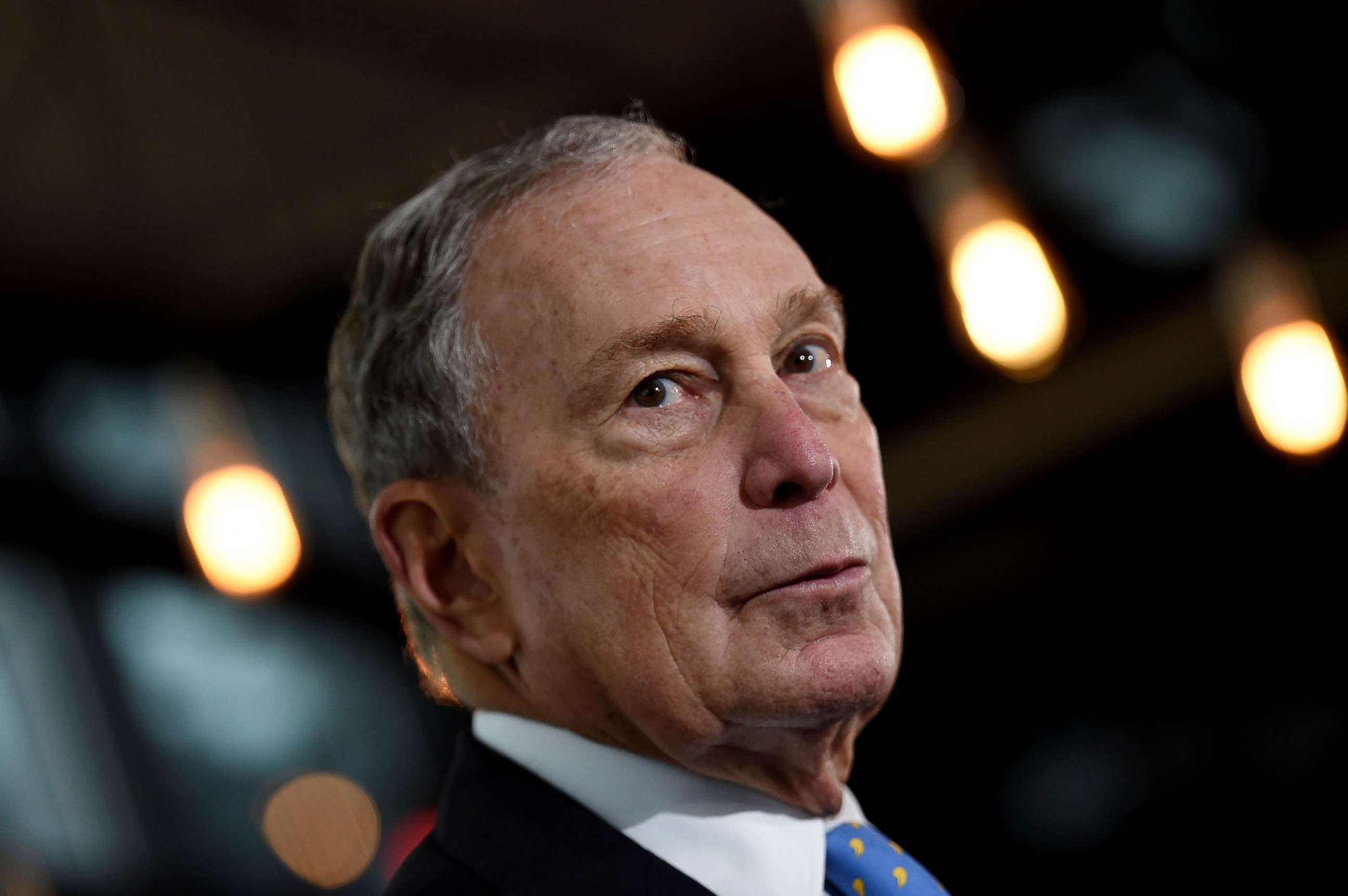 PHOTO: Former New York Mayor and Democratic presidential candidate Michael Bloomberg speaks about his plan for clean energy during a campaign event at the Blackwall Hitch restaurant in Alexandria, Va., Dec. 13, 2019. 