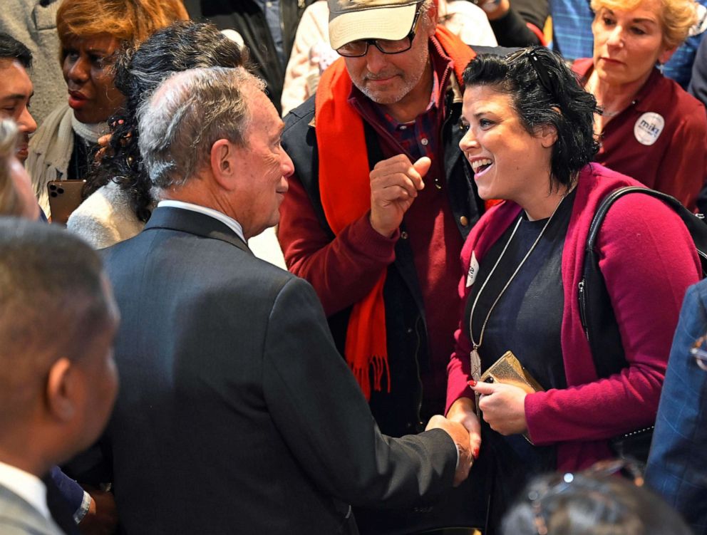 PHOTO: Democratic presidential candidate Mike Bloomberg meets people as he opens his Tennessee 2020 campaign headquarters in Nashville, Tenn., on Dec. 19, 2019. 