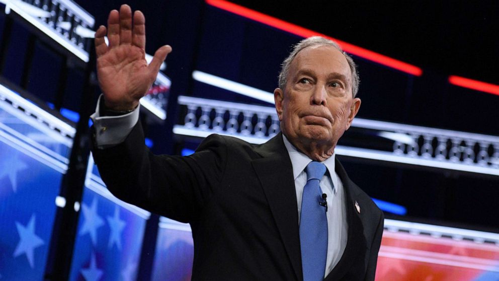 PHOTO: Democratic presidential hopeful Former New York Mayor Mike Bloomberg arrives for the ninth Democratic primary debate of the 2020 presidential campaign season at the Paris Theater in Las Vegas, Feb. 19, 2020.