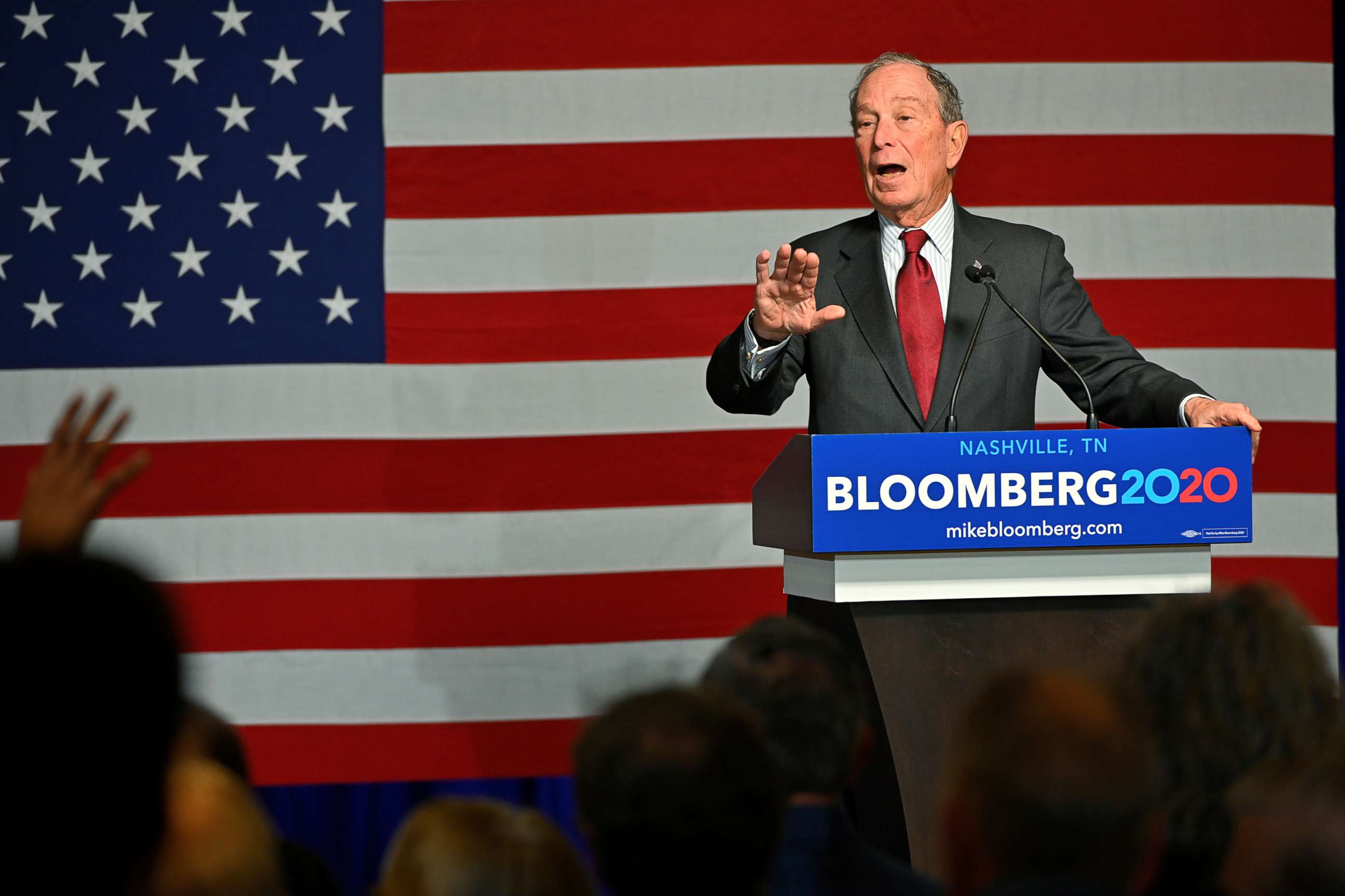 PHOTO: Democratic presidential candidate Mike Bloomberg opens his Tennessee 2020 campaign headquarters in Nashville, Tenn., on Dec. 19, 2019.