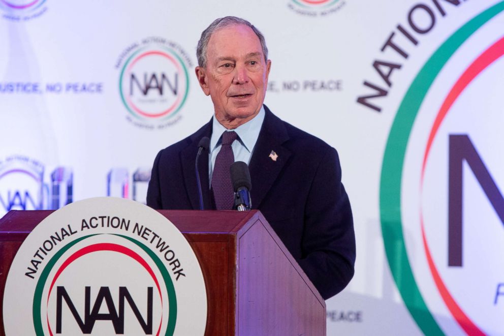 PHOTO: Michael Bloomberg speaks at the annual Martin Luther King, Jr. Day Breakfast hosted by Rev. Al Sharpton and National Action Network in Washington D.C., Jan. 21, 2019. 