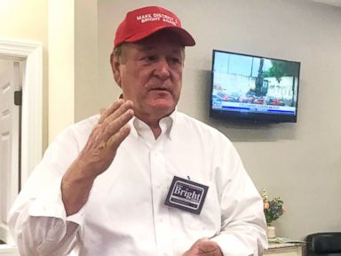 PHOTO: Former congressman Bobby Bright speaks in Enterprise, Ala., May 30, 2018.