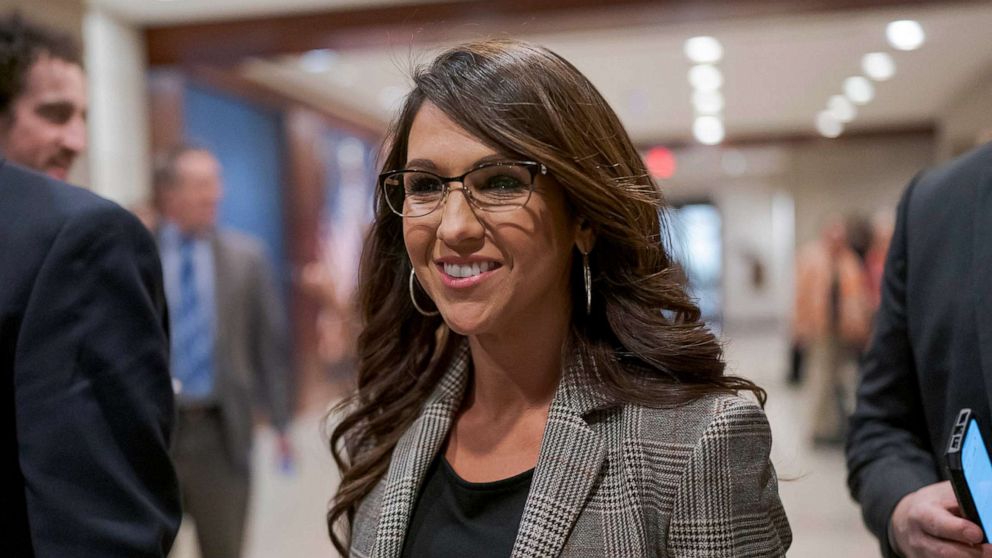 PHOTO: Rep. Lauren Boebert, R-Colo. arrives at the Capitol in Washington, Monday, Nov. 14, 2022.