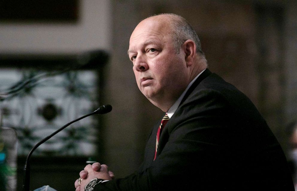 PHOTO: Federal Aviation Administration (FAA) chief Steve Dickson testifies before a Senate panel examining safety certification of jetliners in Washington,  June 17, 2020.