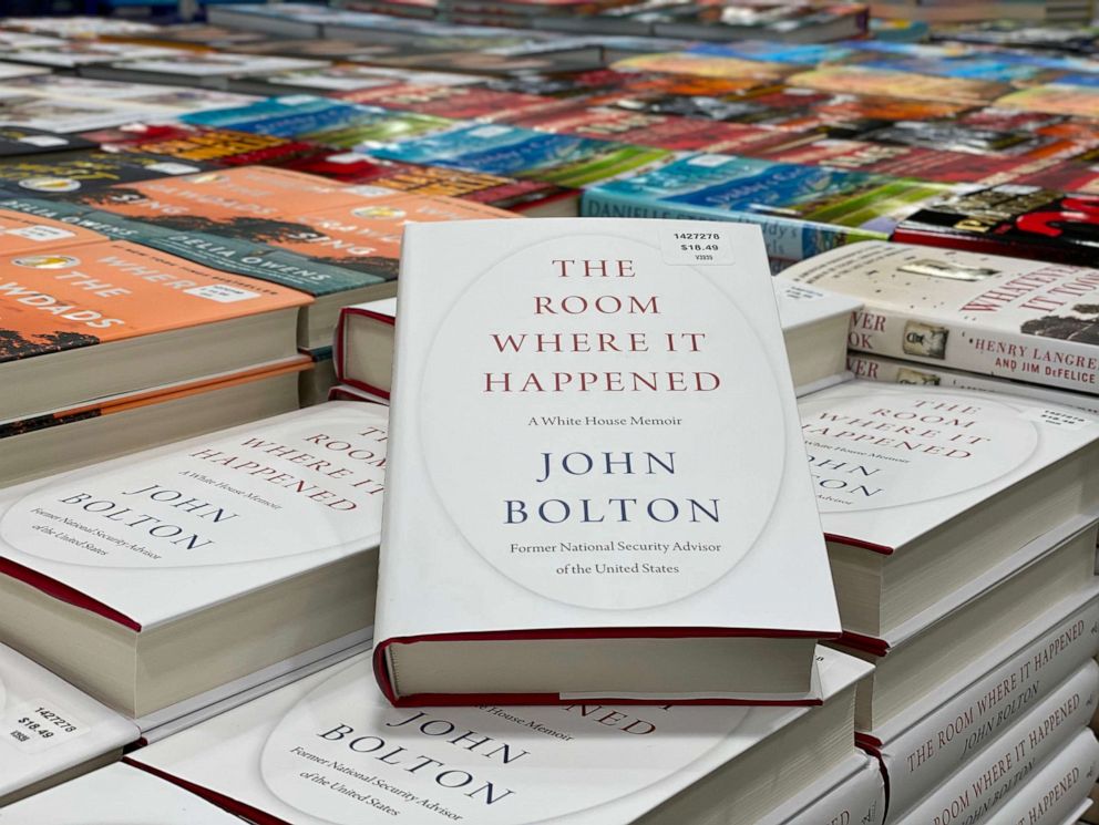 PHOTO: Copies of the book "The Room Where it happened" a memoir by John Bolton is seen at Costco in Marina del Ray, California on June 23, 2020.