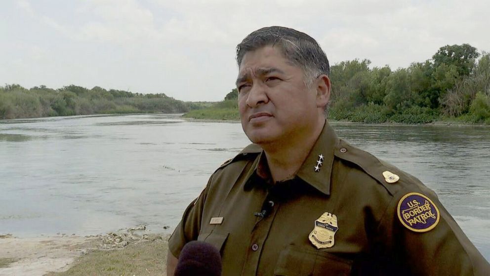 PHOTO: In this screen grab taken from a video, Raul Ortiz, the next chief of the U.S. Border Patrol, speaks with ABC News long the Rio Grande in Del Rio, Texas, June 24, 2021.