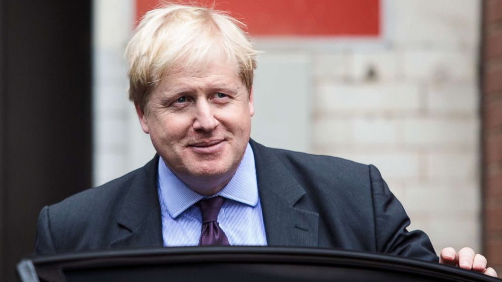 PHOTO: British Foreign Secretary Boris Johnson leaves the Policy Exchange after making a speech on Feb. 14, 2018 in London.