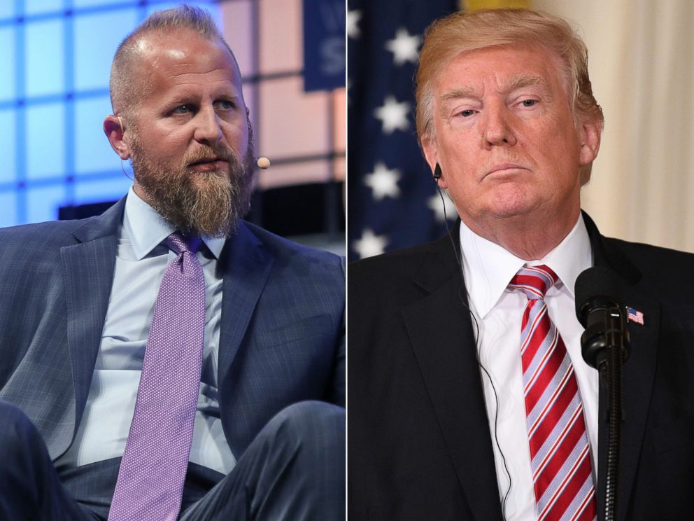 PHOTO: Pictured (L-R) are Brad Parscale in Lisbon, Portugal, Nov. 8, 2017 and President Donald Trump in Washington, D.C., Sept. 7, 2017.
