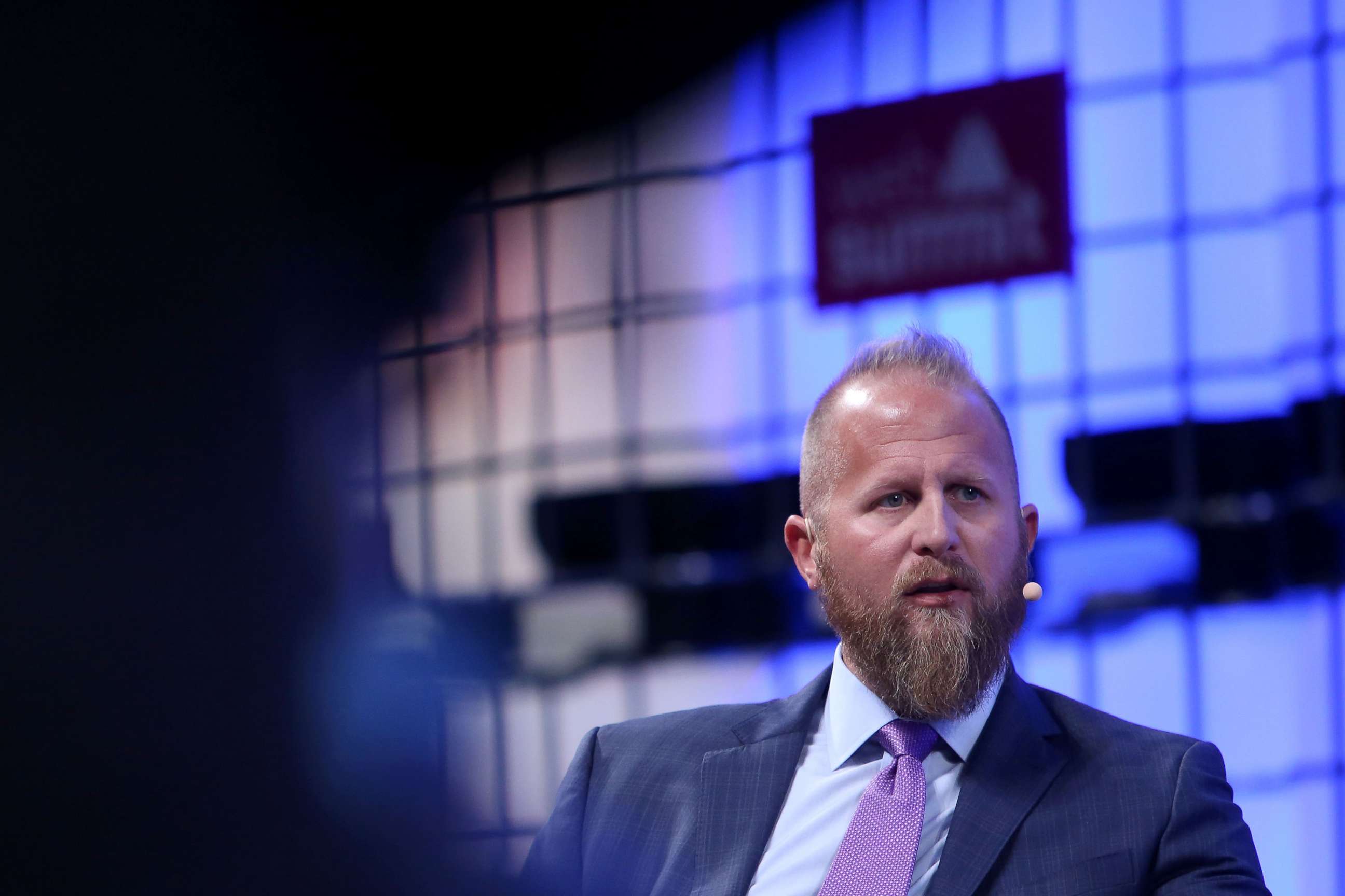 PHOTO: Brad Parscale, Digital Director of the Donald J. Trump Presidential Campaign, speaks at an event in Lisbon, Portugal, Nov. 8, 2017.