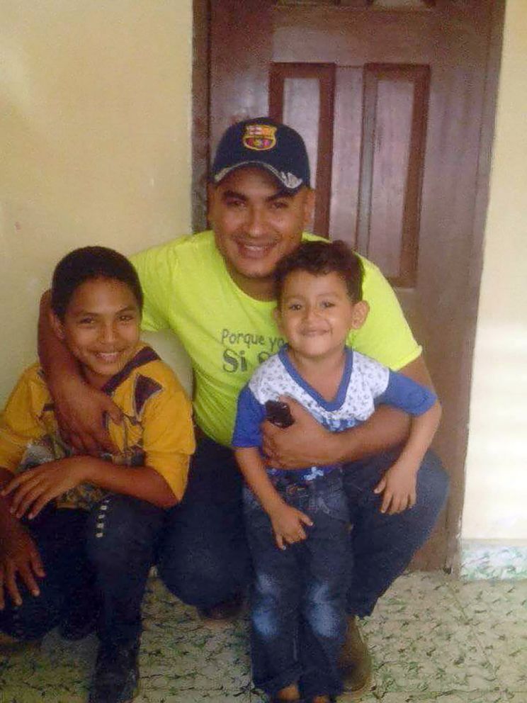 PHOTO: 12-year old Brayan Caceres is in a shelter in Maryland, far from any any relatives, after his family crossed the U.S. border in early May seen here on the left in this undated family photo.