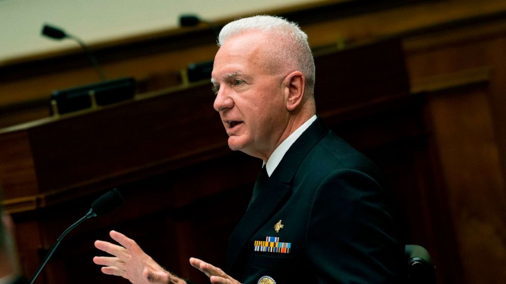 PHOTO: Department of HHS Assistant Secretary Admiral Brett Giroir, testifies before a House Select Subcommittee on the Coronavirus Crisis hearing in Washington, July 2, 2020.