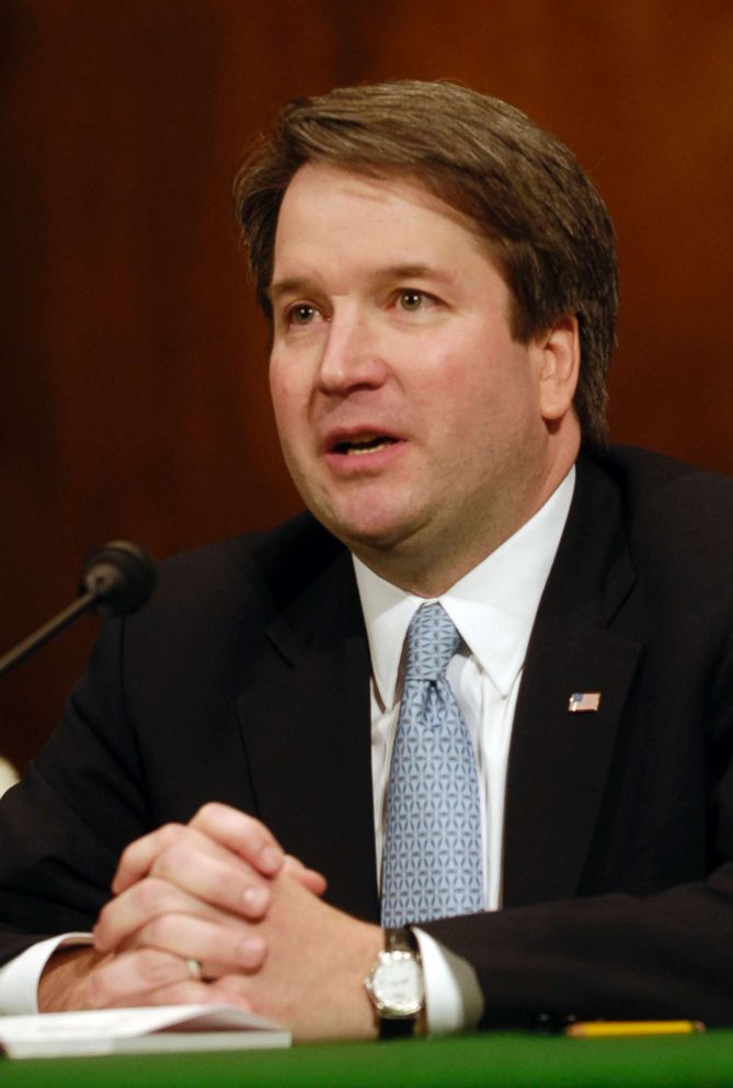 PHOTO: Brett Kavanaugh testifies at a Senate Judiciary Committee hearing on his nomination to be U. S. Circuit Judge for the Ninth Circuit, May 9, 2006, in Washington.