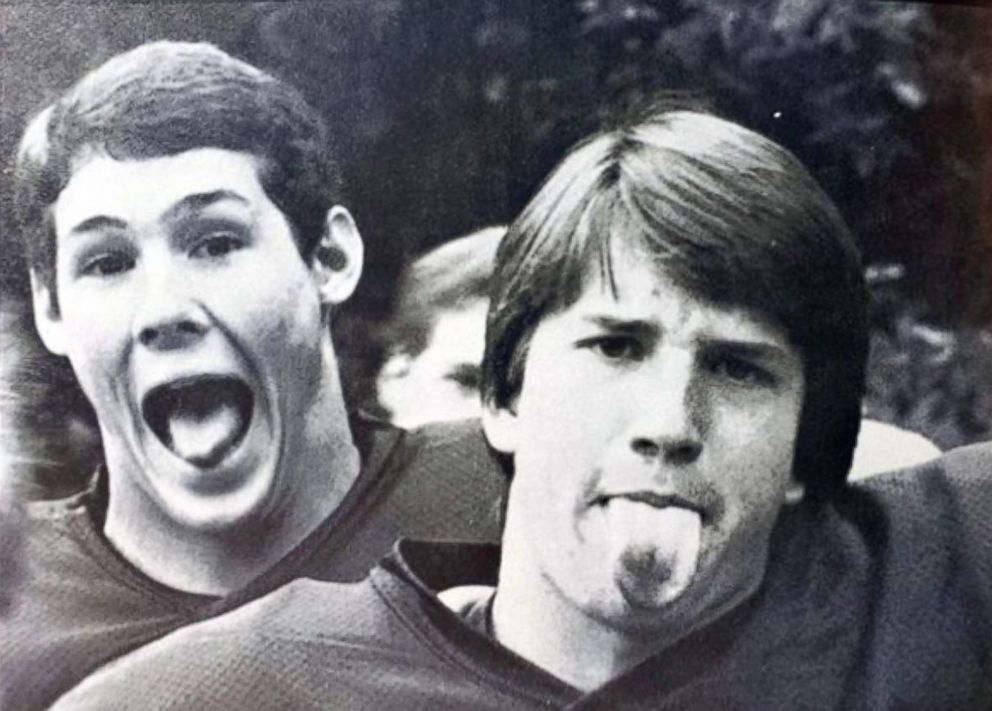PHOTO: Supreme Court nominee Brett Kavanaugh, right, and Mark Judge, left, are pictured in an image from the Georgetown Preparatory high school yearbook.