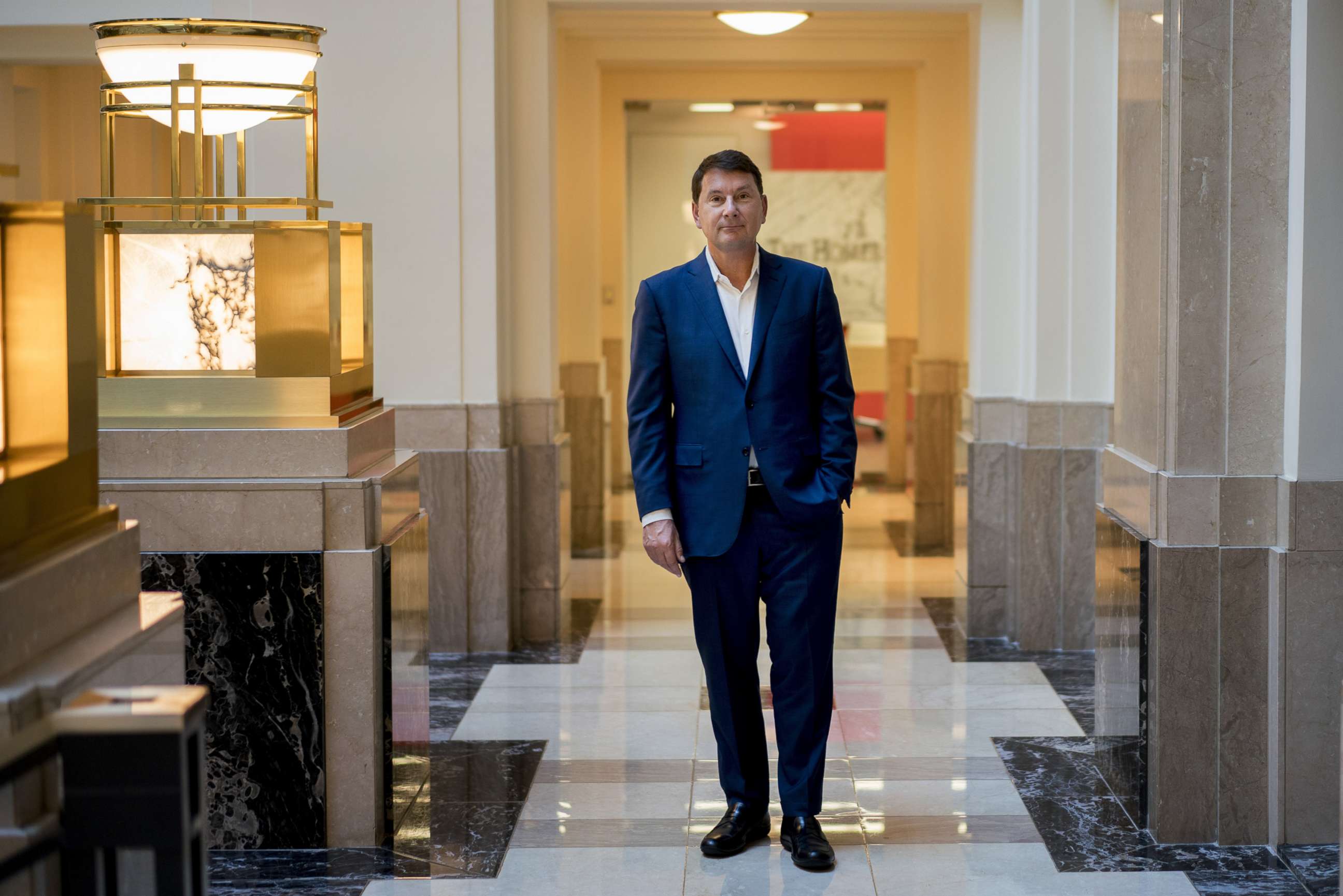 PHOTO: In this Jan. 23, 2018, file photo, Brian Ballard, president of Ballard Partners Inc., stands for a photograph in Washington, D.C.