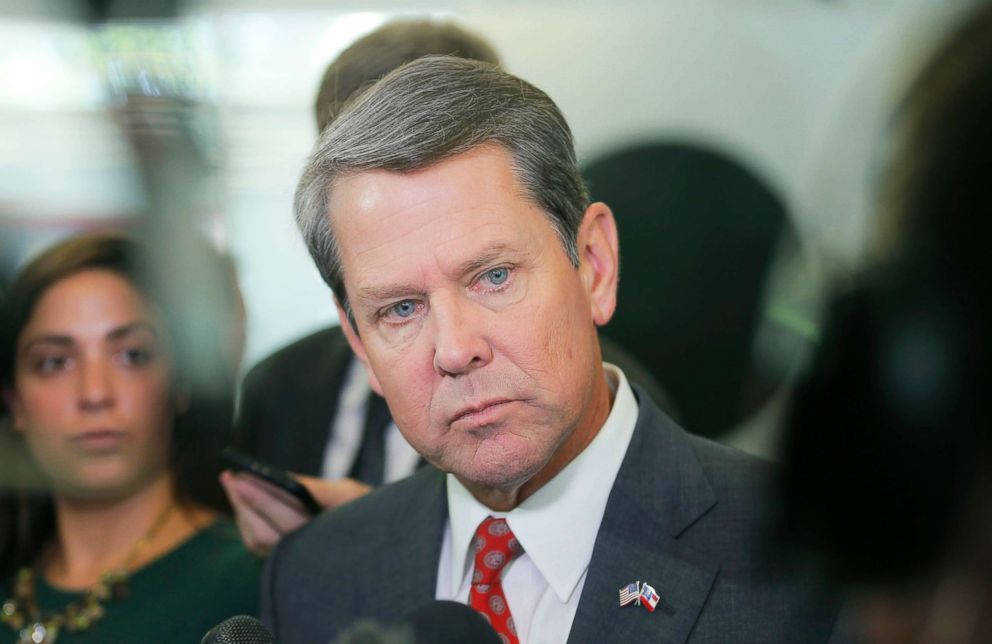 PHOTO: Georgia Secretary of State Brian Kemp rolled out a new policy aimed at veterans at a press conference at his Atlanta headquarters, Aug. 29, 2018.