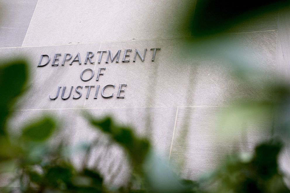 PHOTO: The Department of Justice building stands in Washington, D.C., Dec. 4, 2020.