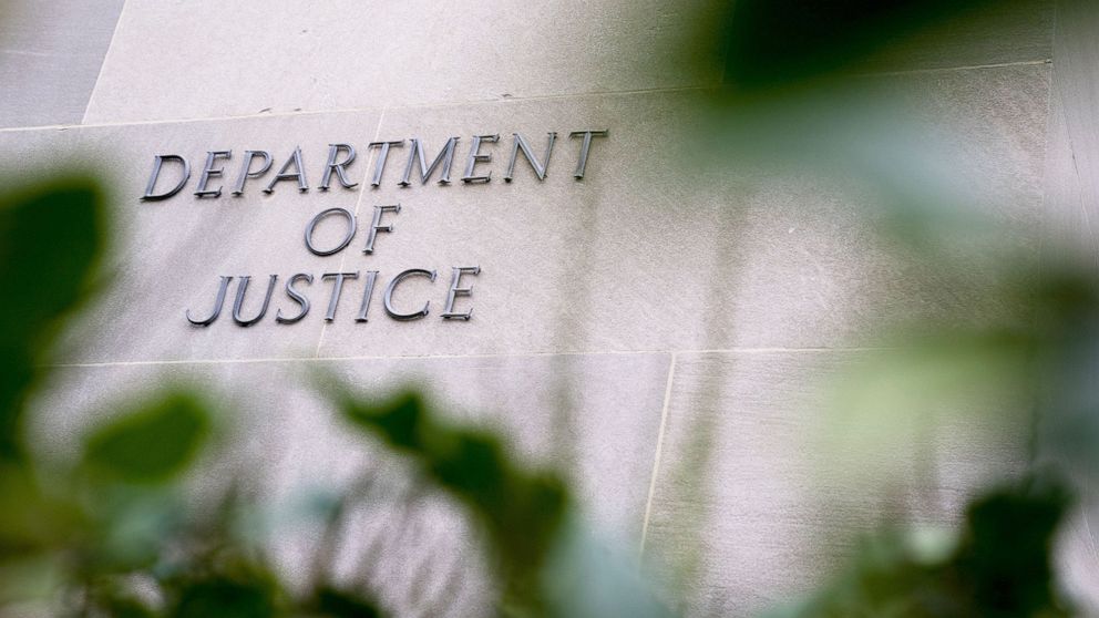PHOTO: The Department of Justice building stands in Washington, D.C., Dec. 4, 2020.