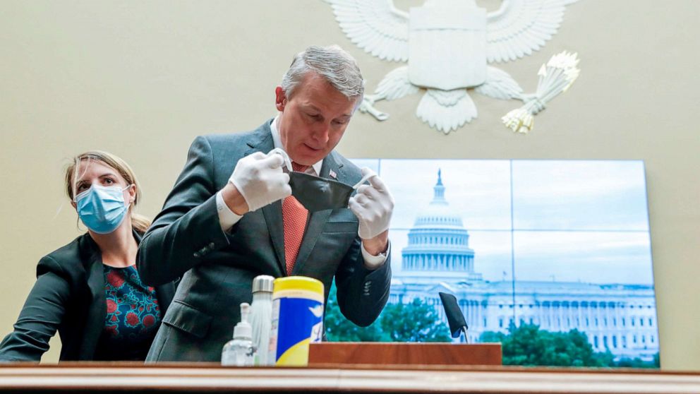 PHOTO: Rick Bright arrives to testify before the House Energy and Commerce Committee, May 14, 2020, in Washington, D.C. 