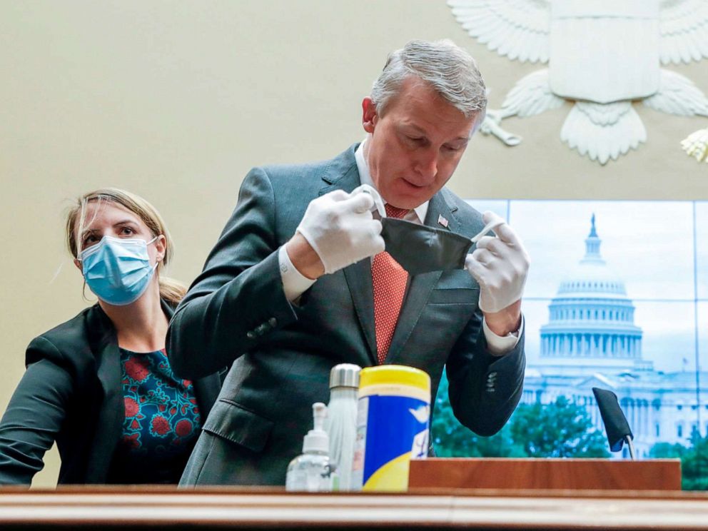 PHOTO: Rick Bright arrives to testify before the House Energy and Commerce Committee, May 14, 2020, in Washington, D.C. 