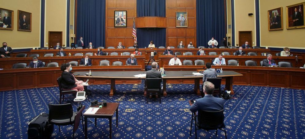 PHOTO: Dr. Richard Bright, former director of the Biomedical Advanced Research and Development Authority, testifies about protecting scientific integrity in response to the coronavirus outbreak, May 14, 2020. in Washington, D.C. 