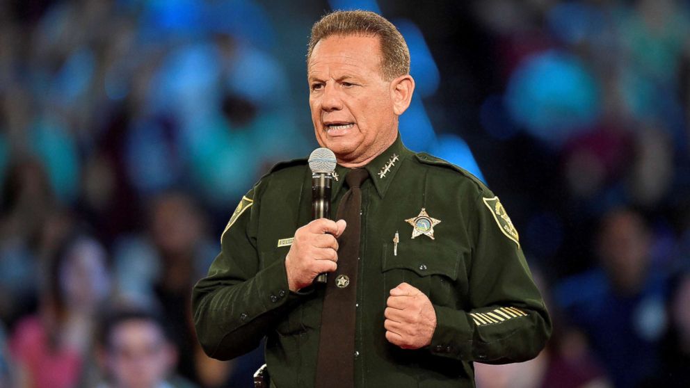 Broward County Sheriff Scott Israel speaks before the start of a CNN town hall meeting at the BB&amp;T Center in Sunrise, Fla., Feb. 21, 2018.