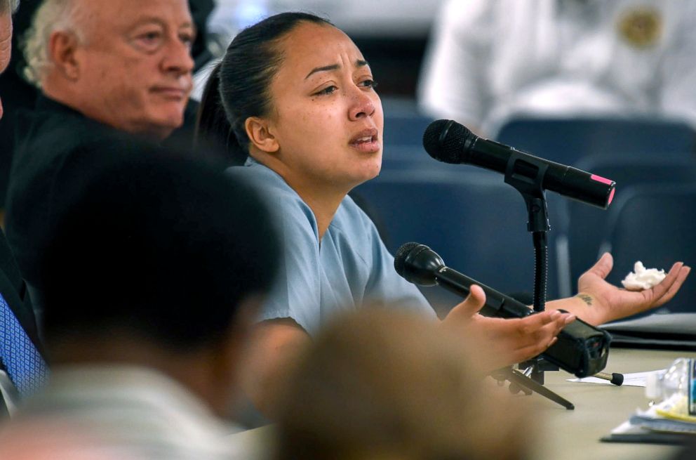 PHOTO: Cyntoia Brown appears in court during her clemency hearing at the Tennessee Prison for Women in Nashville, Tenn., May 23, 2018.