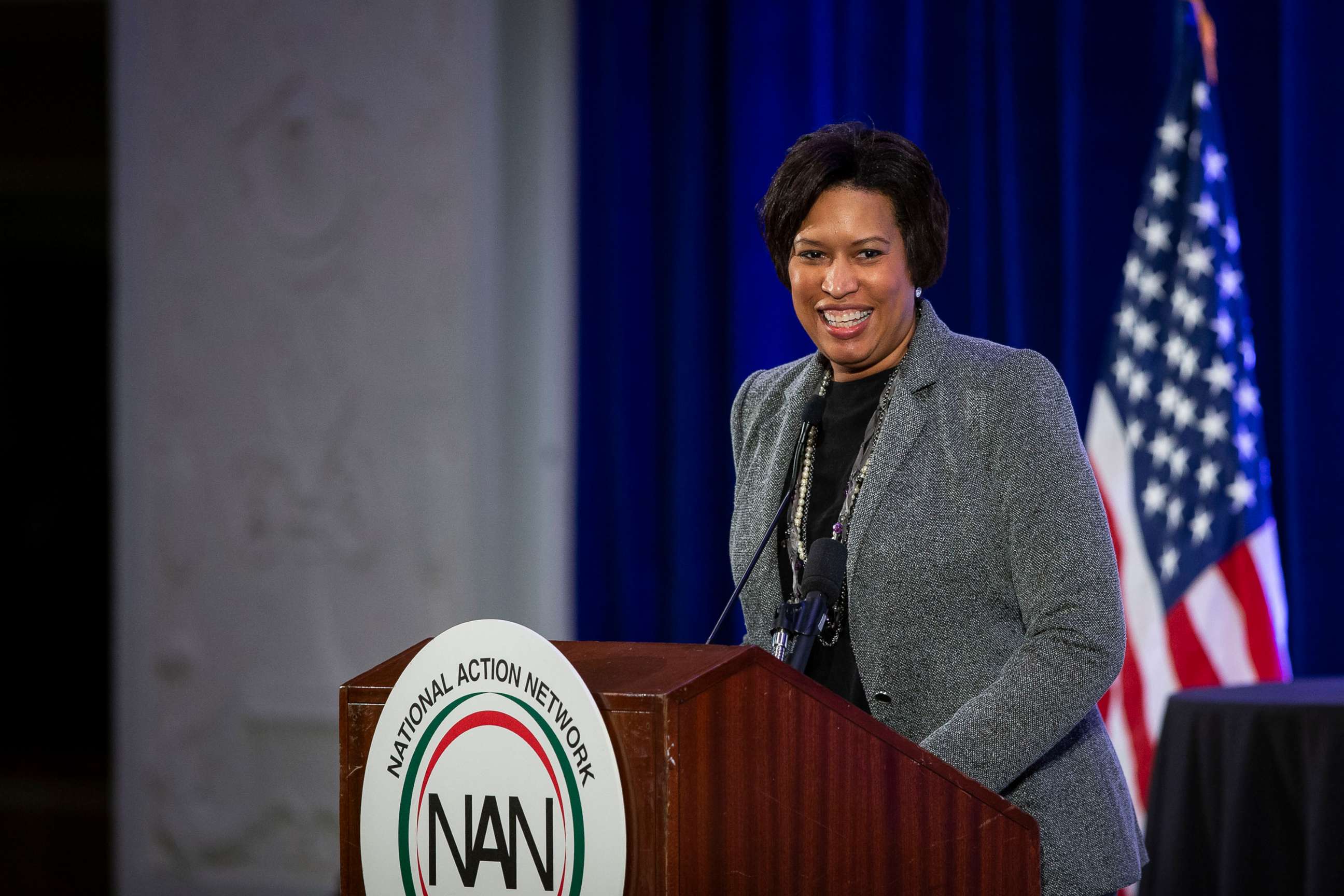 PHOTO: Muriel Bowser, mayor of Washington, D.C., speaks during the National Action Network Breakfast, Jan. 21, 2019, in Washington, D.C. 