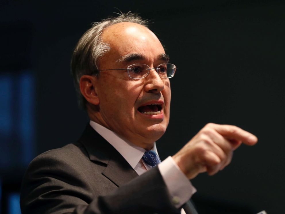 PHOTO: Rep. Bruce Poliquin speaks at a news conference, Tuesday, Nov. 13, 2018, in Augusta, Maine.