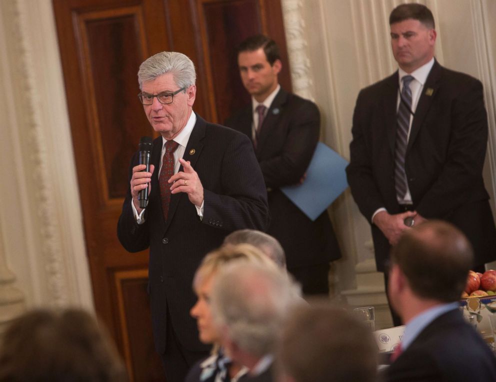 PHOTO: Mississippi Governor Phil Bryant speaks during the 2018 White House Business Session with Governors, Feb. 26, 2018, at The White House.