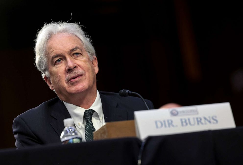 PHOTO: CIA Director William Burns testifies before the Senate Intelligence Committee on Capitol Hill, March 10, 2022, in Washington, DC. The committee held a hearing on worldwide threats.