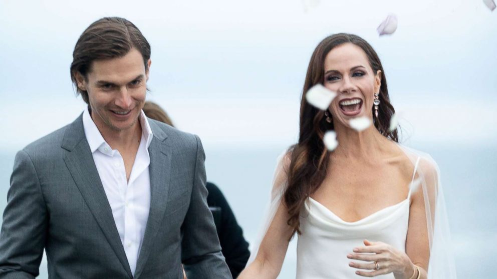 PHOTO: Barbara Pierce Bush, right, married Craig Louis Coyne in a private family ceremony at Walker’s Point in Kennebunkport, Maine, Oct. 7, 2018.