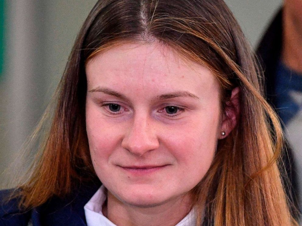 PHOTO: Maria Butina arrives at Moscows Sheremetyevo airport on Oct. 26, 2019, a day after her release from a U.S. prison.