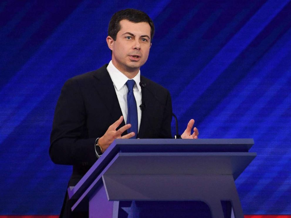 PHOTO: The Democratic Presidential Election, Pete Buttigieg, will speak at the third democratic primary debate of the 2020 presidential campaign season at Texas Southern University in Houston, Texas on September 12, 2019.