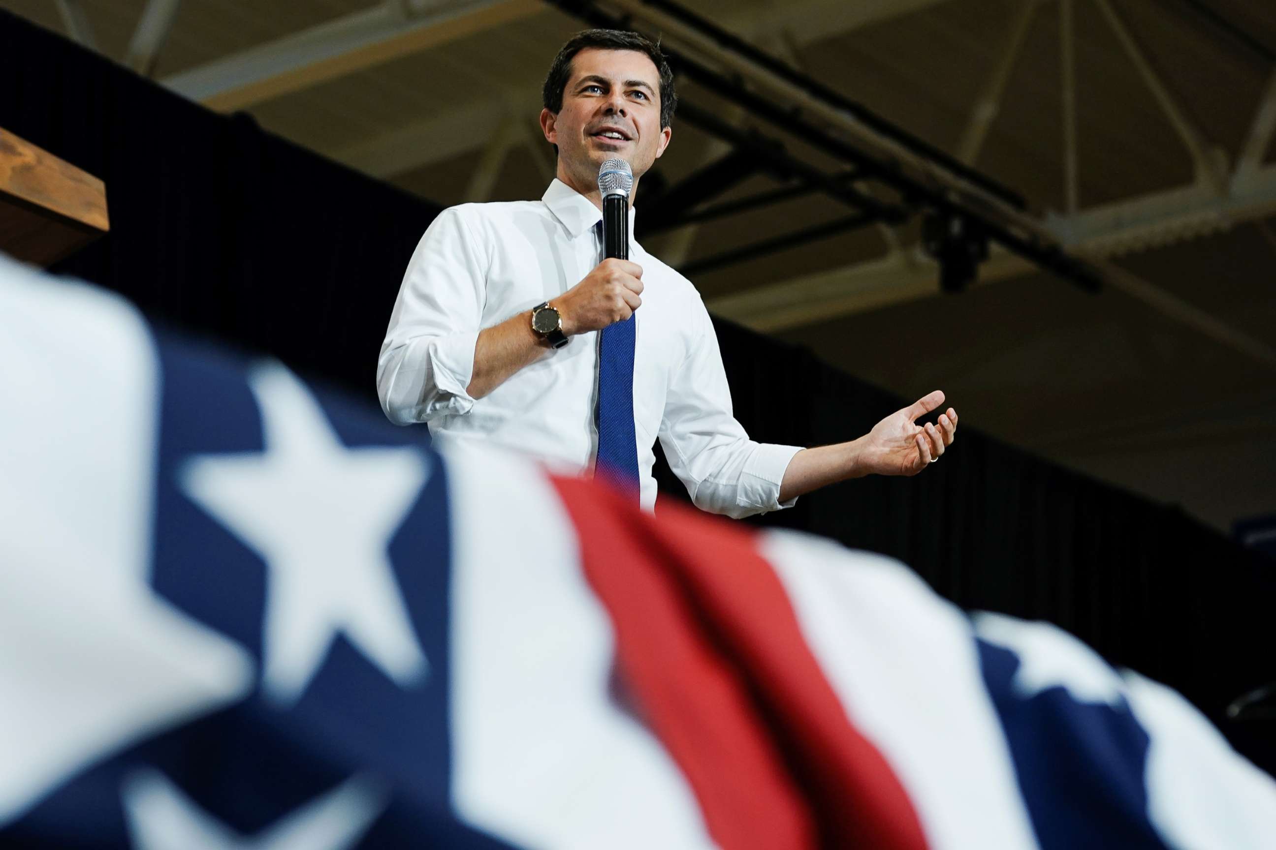 PHOTO: Pete Buttigieg, South Bend Mayor and Democratic presidential hopeful, speaks at a campaign event in Davenport, Iowa, Sept. 24, 2019.