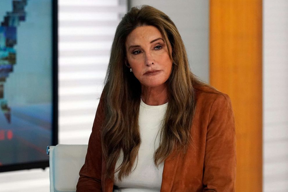 PHOTO: In this May 26, 2021, file photo, Caitlyn Jenner, a Republican candidate for California governor, is interviewed in New York.