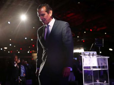 PHOTO: Former Los Angeles Mayor Antonio Villaraigosa, a candidate for California governor, walks away from the podium after delivering his remarks at an election-night watch party, June 5, 2018, in Los Angeles.
