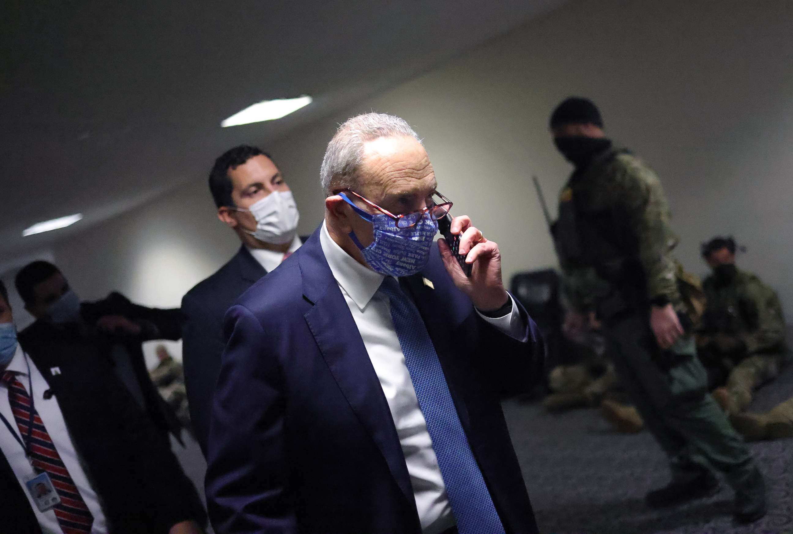 PHOTO: Senate Minority Leader Chuck Schumer (D-NY) on Capitol Hill, Jan. 6, 2021. 