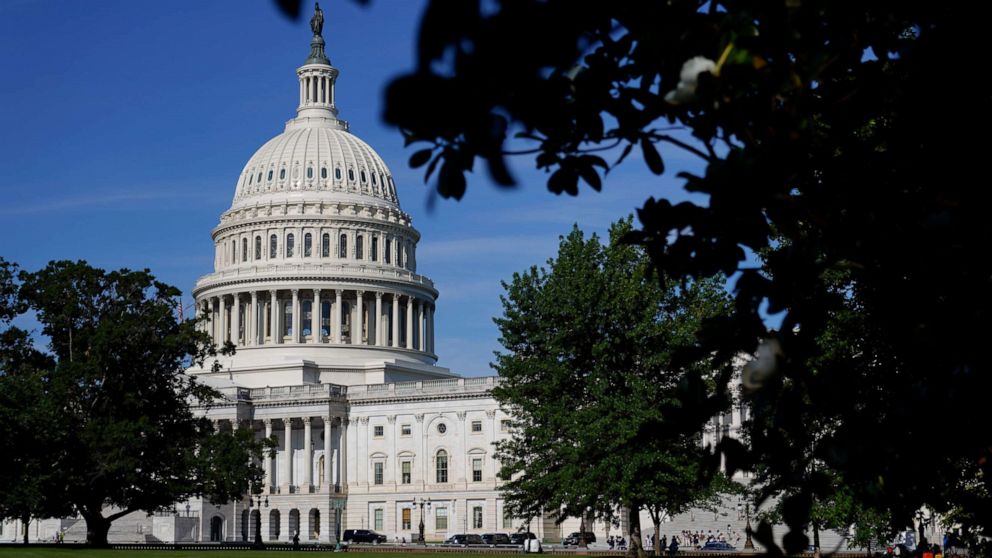 PHOTO: Sun shines on the U.S Capitol dome on Capitol Hill in Washington, June 9, 2022.