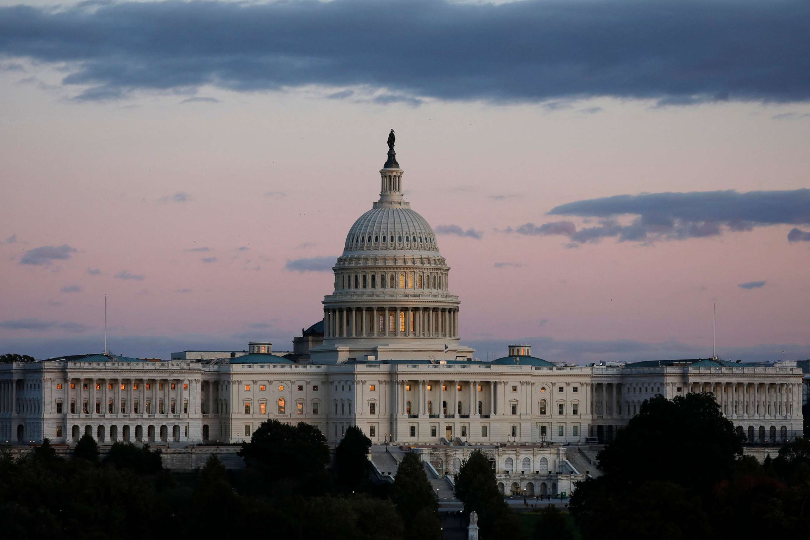 PHOTO: U.S. Capitol building is seen during a sunset in Washington on Oct. 17, 2019.
