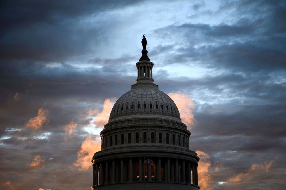 PHOTO: A view of Capitol Hill, while voters across the United States participate in midterm elections, Nov. 6, 2018, in Washington.