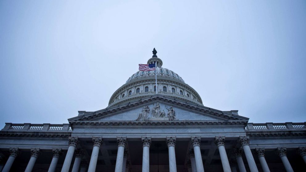 A view of the US Capitol a day before the State of the Union address by President Donald Trump on Capitol Hill, Jan. 29, 2018, in Washington, DC.
