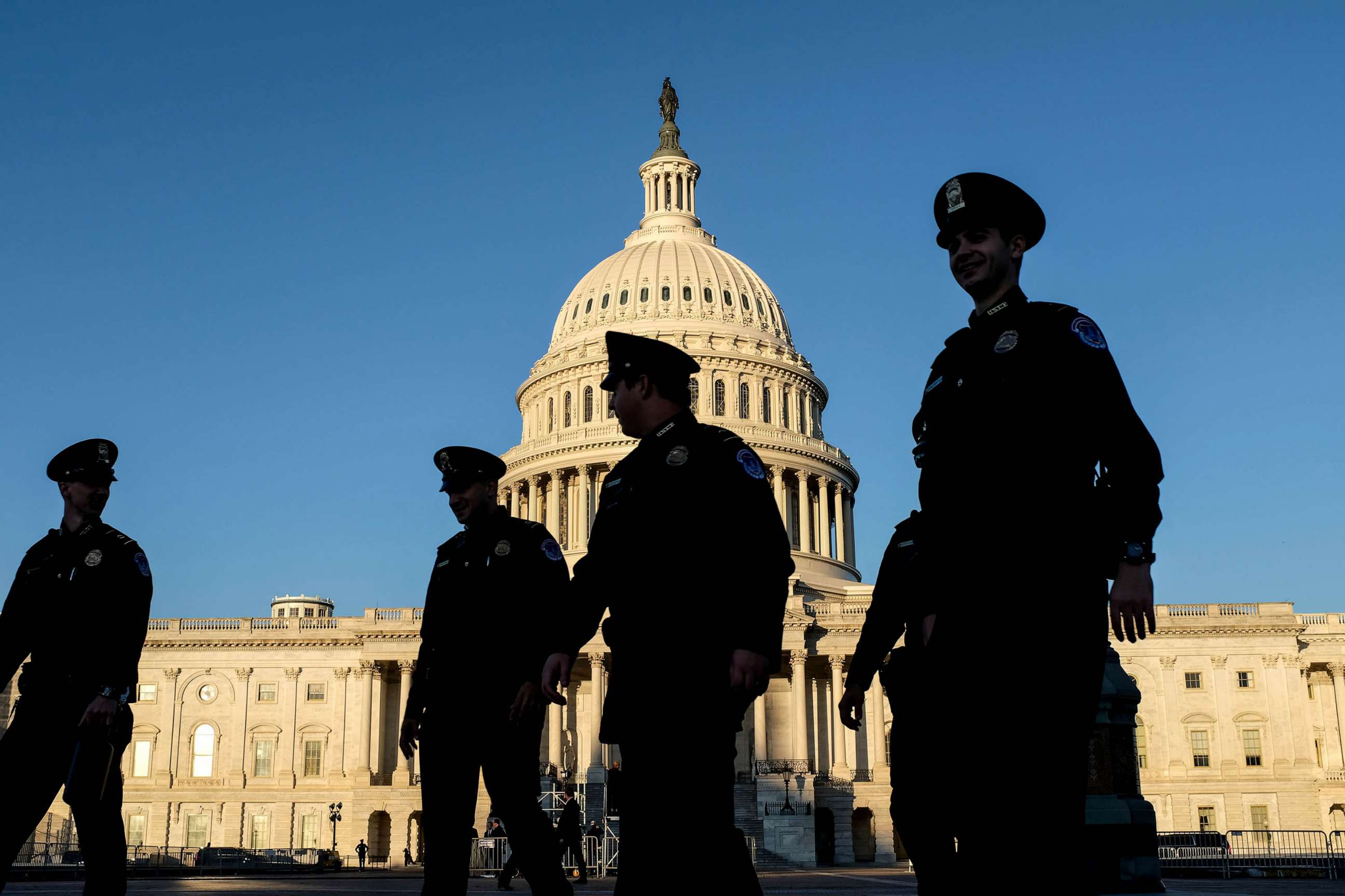 PHOTO: FILE - U.S. Capitol police patrol Capitol Hill on the morning of Oct. 24, 2019 in Washington, DC.