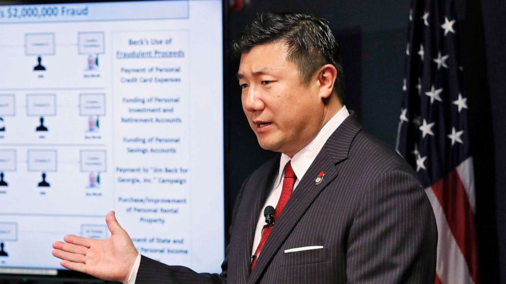 PHOTO: Attorney Byung J. "BJay" Pak speaks during a conference in Atlanta, May 14, 2019.